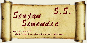 Stojan Simendić vizit kartica